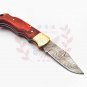 6.75'' Custom Hand Made Forged knife Hunter Knife Damascus Steel Bowie Knife Handle IronWood