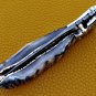 8.0" Handmade Damascus Folding Pocket knife Hunting knife 100% Handmade Damascus Steel Handle Ram
