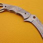 8.5" Handmade Damascus Folding Pocket knife Karambit Knife Hunting knife Handle Camel Bone 100%