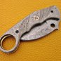 8.5" Handmade Damascus Folding Pocket knife Karambit Knife Hunting knife Handle Camel Bone 100%