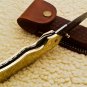 Handmade Damascus Folding Pocket knife Hunting knife 100% Handmade Damascus Steel Handle Brass