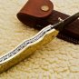 Handmade Damascus Folding Pocket knife Hunting knife 100% Handmade Damascus Steel Handle Brass