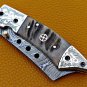 8.0" Handmade Damascus Folding Pocket knife Hunting knife 100% Handmade Damascus Steel Handle Ram
