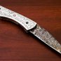 9'' Handmade Damascus Folding Pocket knife Hunting knife 100% Handmade Damascus Steel Handle Brass