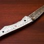 9'' Handmade Damascus Folding Pocket knife Hunting knife 100% Handmade Damascus Steel Handle Brass