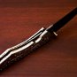 9'' Handmade Damascus Folding Pocket knife Hunting knife 100% Handmade Damascus Steel Handle Brass