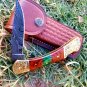 Handmade Damascus Folding Pocket knife Hunting knife 100% Handmade Damascus Steel Handle