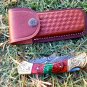 Handmade Damascus Folding Pocket knife Hunting knife 100% Handmade Damascus Steel Handle