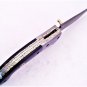 8'' Custom Hand Made Forged Folding Hunter Pocket Knife Damascus Steel Bowie Knife