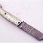 8'' Custom Hand Made Forged Folding Hunter Pocket Knife Damascus Steel Bowie Knife