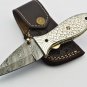 Handmade Damascus Folding Pocket knife Hunting knife 100% Handmade Damascus Steel Handle Silver