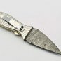 Handmade Damascus Folding Pocket knife Hunting knife 100% Handmade Damascus Steel Handle Silver