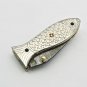 Handmade Damascus Folding Pocket knife Hunting knife 100% Handmade Damascus Steel Handle Silver