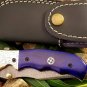 Handmade Damascus Folding Pocket knife Hunting knife 100% Handmade Damascus Steel Handle Walnut Wood