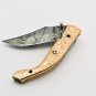 Handmade Damascus Folding Pocket knife Hunting knife 100% Handmade Damascus Steel Handle Copper
