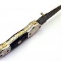 8.75'' Handmade Damascus Folding Pocket knife Hunting knife Handmade Damascus Steel Handle Olive