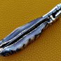 8.0" Handmade Damascus Folding Pocket knife Hunting knife 100% Handmade Damascus Steel Handle Ram