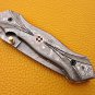 8.0'' Handmade Damascus Folding Pocket knife Hunting knife 100% Handmade Damascus