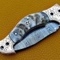 8.0" Handmade Damascus Folding Pocket knife Hunting knife 100% Handmade Damascus Steel