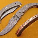 8.5" Handmade Damascus Folding Pocket knife Hunting knife 100% Handmade Damascus Steel