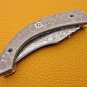 8.5" Handmade Damascus Folding Pocket knife Hunting knife 100% Handmade Damascus Steel