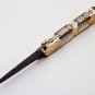Custom Hand Forged Damascus Folding Pocket Knife Mother Of Pearl HANDLE -Liner Lock