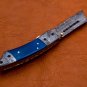 7.5" Handmade Damascus Folding Pocket knife with Pocket Clip Hunting knife 100% Handmade Damascus