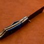 7.5" Handmade Damascus Folding Pocket knife with Pocket Clip Hunting knife 100% Handmade Damascus