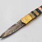 8.25'' Handmade Damascus Folding Pocket knife Hunting knife 100% Handmade Damascus Steel