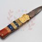 8.25'' Handmade Damascus Folding Pocket knife Hunting knife 100% Handmade Damascus Steel