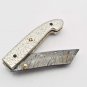 Handmade Damascus Folding Pocket knife Hunting knife 100% Handmade Damascus Steel
