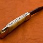 6.5" Handmade Damascus Folding Pocket knife Hunting knife 100% Handmade Damascus