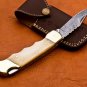 6.5" Handmade Damascus Folding Pocket knife Hunting knife 100% Handmade Damascus