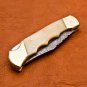 6.5" Handmade Damascus Folding Pocket knife Hunting knife 100% Handmade Damascus
