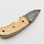 Handmade Damascus Folding Pocket knife Hunting knife 100% Handmade Damascus Steel Handle Copper