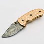Handmade Damascus Folding Pocket knife Hunting knife 100% Handmade Damascus Steel Handle Copper