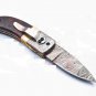7.5" Handmade Damascus Folding Pocket knife Hunting knife 100% Handmade Damascus Steel Handle Tali