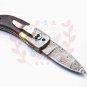7.5" Handmade Damascus Folding Pocket knife Hunting knife 100% Handmade Damascus Steel Handle Tali
