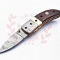 7.5" Handmade Damascus Folding Pocket knife Hunting knife 100% Handmade Damascus Steel Handle Tali