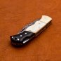 7.0" Handmade Damascus Folding Pocket knife Hunting knife 100% Handmade Damascus