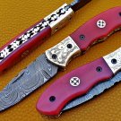 8.0 '' Custom Hand Made Forged knife Hunter Knife Damascus Steel Bowie Knife Handle Camel Bone