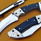 8.0'' Custom Hand Made Forged knife Hunter Knife Damascus Steel Bowie Knife Handle Camel Bone