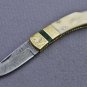 Handmade Damascus Folding Pocket knife Hunting knife 100% Handmade Damascus Steel Handle Camel Bone