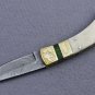Handmade Damascus Folding Pocket knife Hunting knife 100% Handmade Damascus Steel Handle Camel Bone