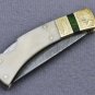 Handmade Damascus Folding Pocket knife Hunting knife 100% Handmade Damascus Steel Handle Camel Bone