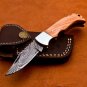 6.5" Handmade Damascus Folding Pocket knife Hunting knife 100% Handmade Damascus Steel