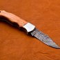 6.5" Handmade Damascus Folding Pocket knife Hunting knife 100% Handmade Damascus Steel