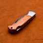 6.5" Handmade Damascus Folding Pocket knife Hunting knife 100% Handmade Damascus Steel