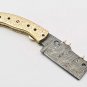 Handmade Damascus Folding Pocket knife Hunting knife 100% Handmade Damascus Steel