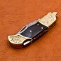8.25" Handmade Damascus Folding Pocket knife Hunting knife 100% Handmade Damascus Steel